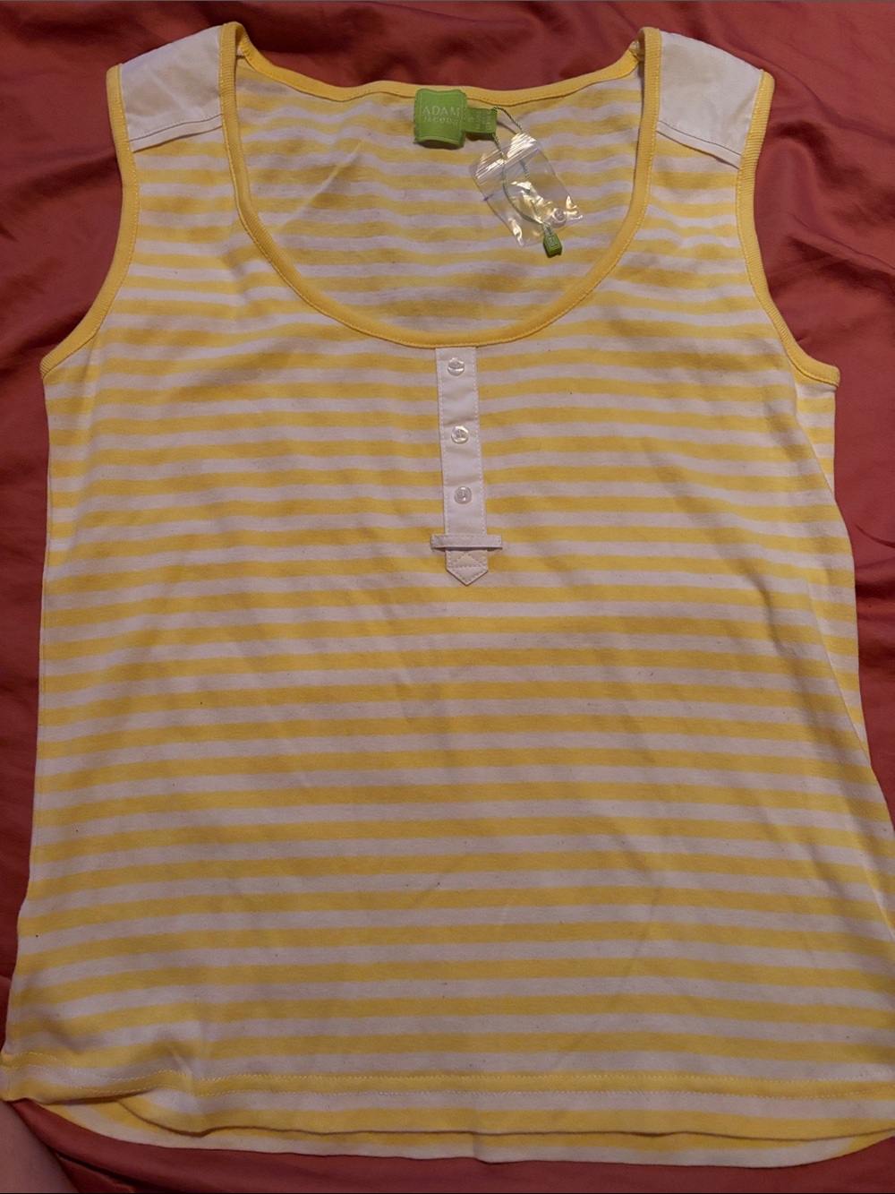 Adam Jacob’s Yellow & White Striped Tank Top